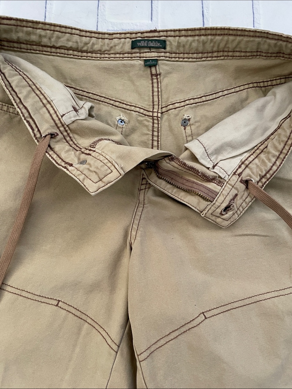 wild fable Beige Carpenter-Style Wide Leg Pants Size 4 - Picture 5 of 8